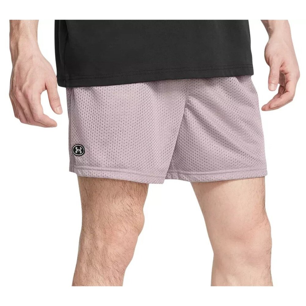 Under Armour Men's Icon Mesh Shorts Tetra Gray/White Large Active 5" inseam - Picture 5 of 5
